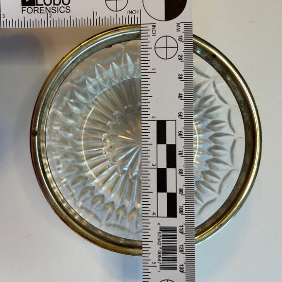 Vintage Crystal Bowl Silver Plate Spoon Sauce Bowl Set By Leonard Italy - Picture 11 of 12